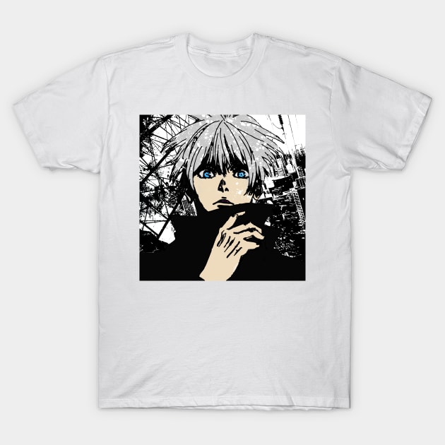 GOJO SATARO VECTOR ART T-Shirt by saturnswamp